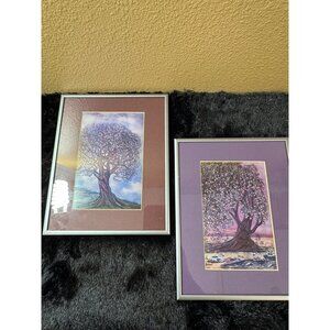 Framed Fantasy Art Prints By G. Adams With Mystical Tree & Woman-Inspire Set 2